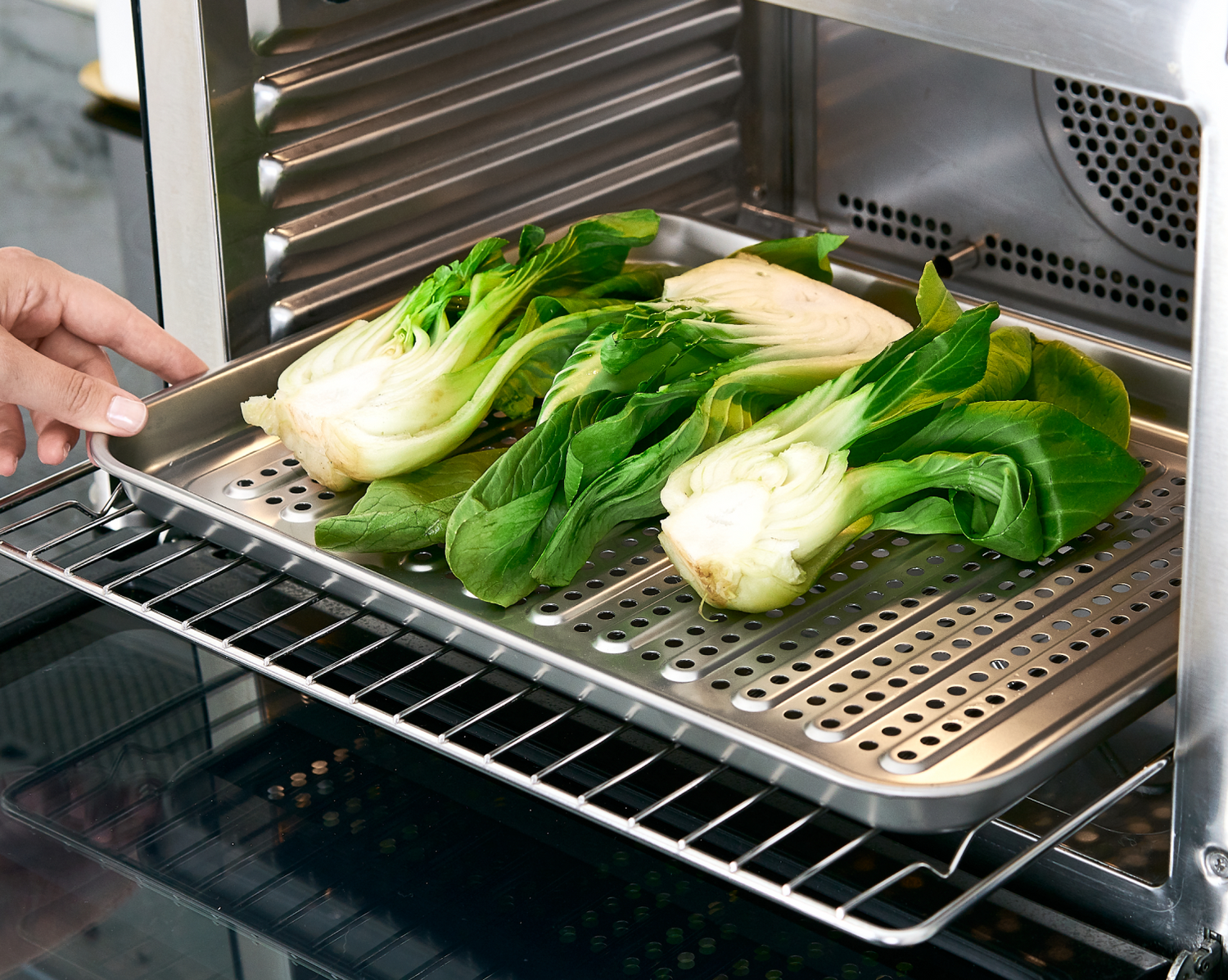 Baby Bok Choy in forno Anova Precision