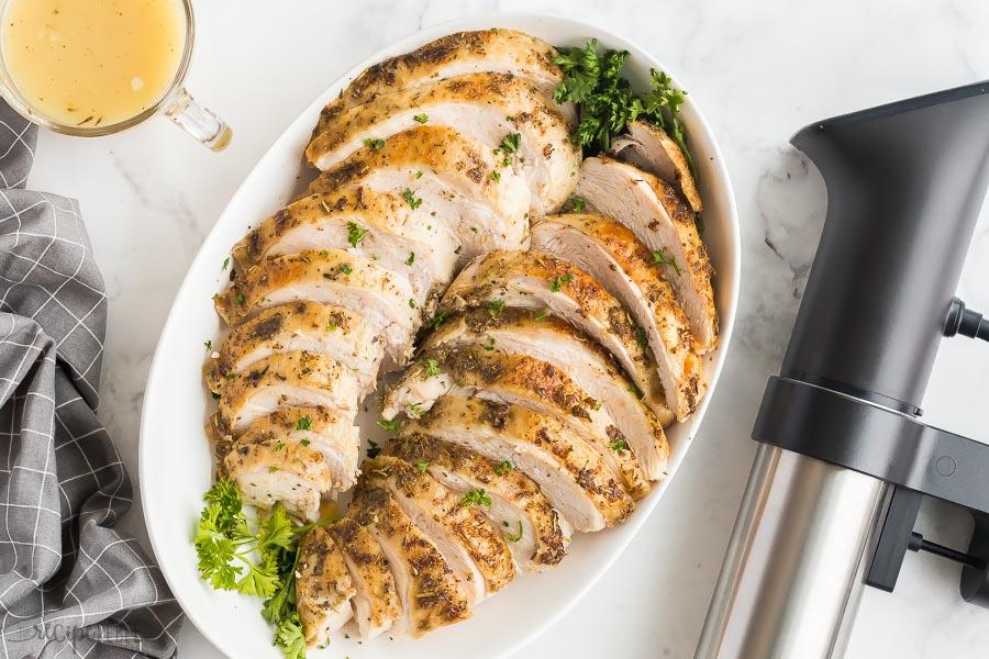 Sous Vide Turkey Breast with Apple Cider Gravy