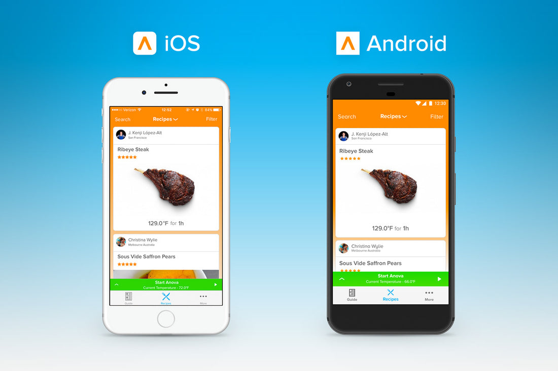 Anova Culinary iOS vs Android Comparison