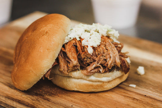 sous vide pulled pork sandwich