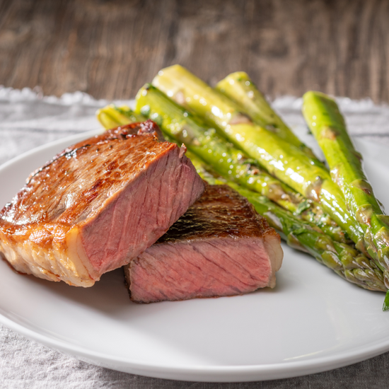 Sous Vide Steak mit Spargel