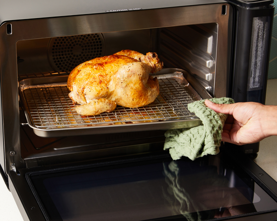 Pollo asado al vacío en el horno de precisión Anova