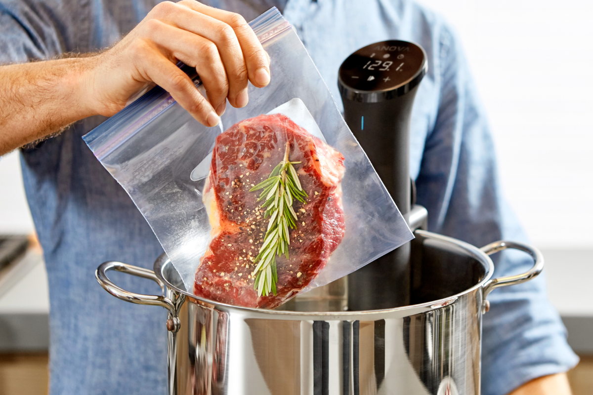 sous vide steak pot drop